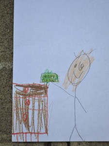 kid's drawing cotton money